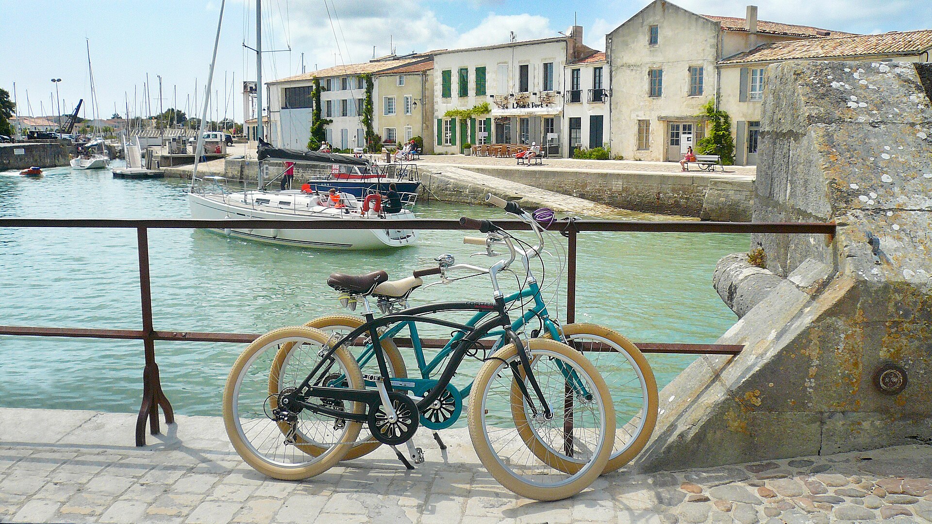 E-bikes ready for a coastal ride